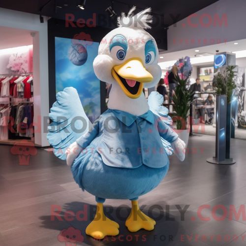 Costume Mascotte Redbrokoly De Mango Noir Personnage Habillé Avec Une Veste De Moto Et Des Épingles À Cheveux