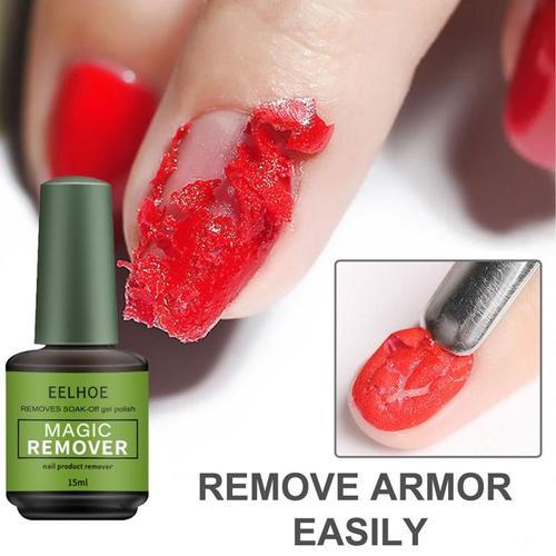 Dissolvant De Vernis À Ongles En Gel, Dissolvant De Colle À Tremper De 15ml, Nettoyant Magique De Serviette, Vernis À Ongles, Gel De Manucure Rapide, Dissolvant Semi Permanent 