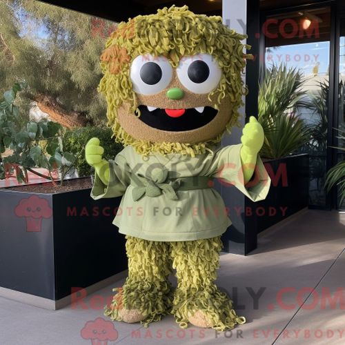 Costume Mascotte Redbrokoly D Albatros Beige Habillé D Un Imperméable Et De Sacs Fourre-Tout