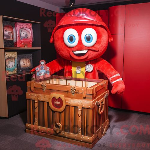 Personnage Mascotte Redbrokoly De Kangourou Habillé D Un Jegging Et De Montres Digitales