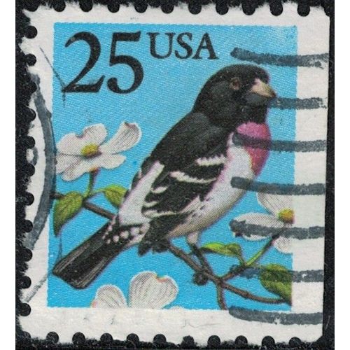 Etats Unis 1988 Oblitéré Used Oiseau Pheucticus Ludovicianus Cardinal À Poitrine Rose Su