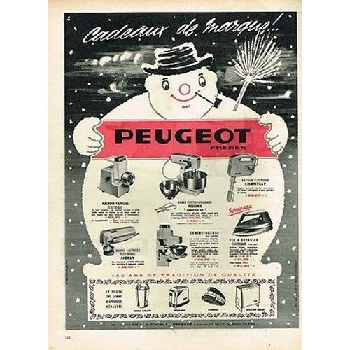 Publicite Papier Ancienne Peugeot Freres Appareils Menagers
