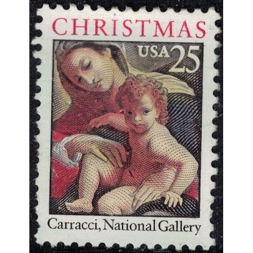 Etats Unis 1989 Used Vierge À L'enfant Par Carracci National Gallery Y&t Us 1878 Su