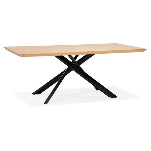 Paris Prix - Table À Manger En Bois "Laby" 200cm Naturel & Noir
