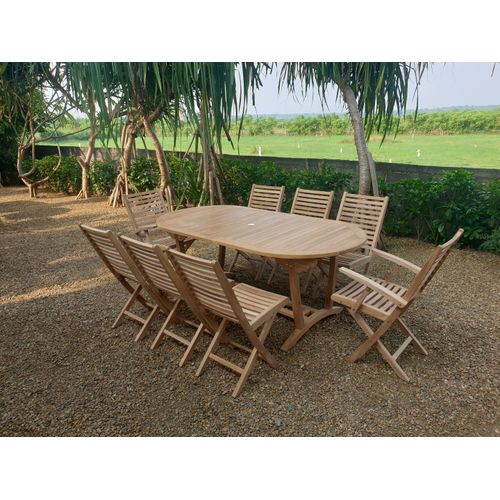 Ensemble De Jardin En Teck Premium Mainan 4 À 8 Places Ballea