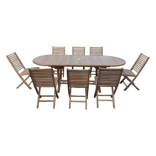 Ensemble De Jardin En Teck Premium Mainan 4 À 8 Places Ballea