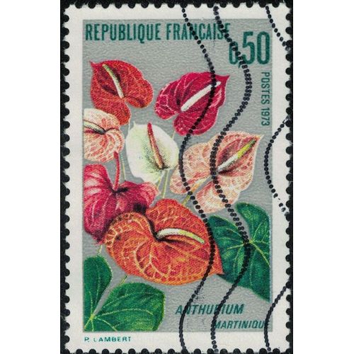 France 1965 Oblitéré Used Plante Fleurs Anthurium Martinique Y&t 1738 Su