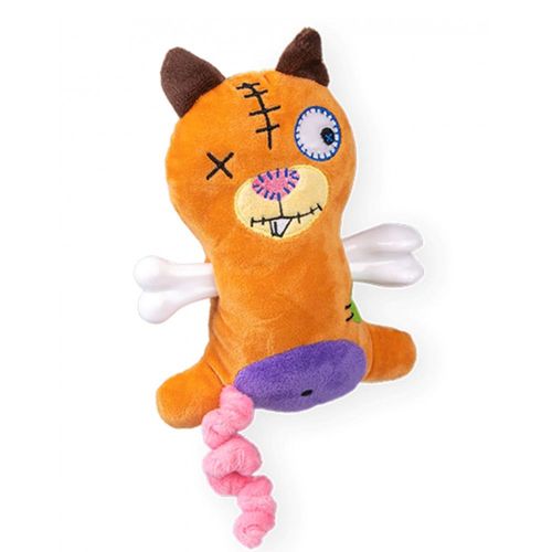 Vadigran Peluche Scary ?Cureuil Avec Os 17.5 Cm. Jouet Chien.