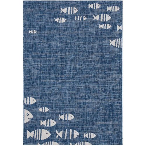 Tapis Intérieur Extérieur Blue Fish 200x280 Cm Bleu - Novatrend