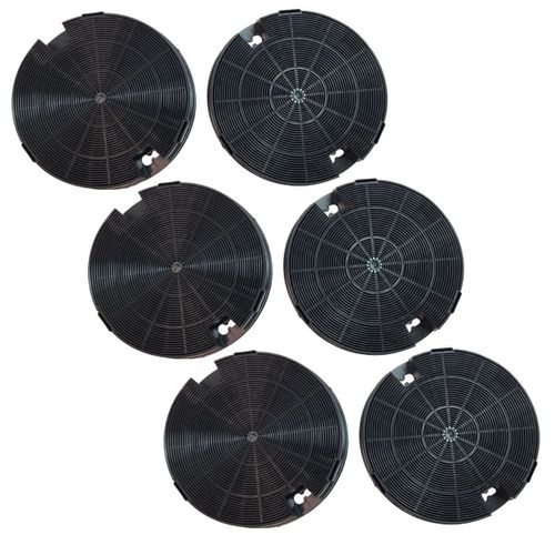 Lot de six filtres charbon type 29 CHF029 195X33 mm Hotte (481249038013 AMC912 AEG ARISTON HOTPOINT ARTHUR MARTIN ELECTROLUX BAUKNECHT BOSCH BRANDT ELECTROLUX ELICA FAGOR IGNIS IKEA IKEA WHIRLPOOL IND