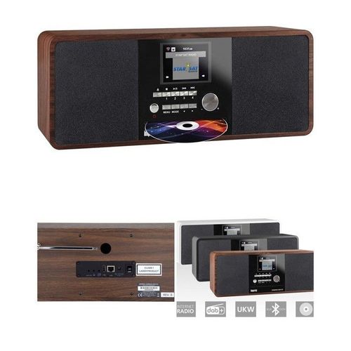 Radio INTERNET lecteur CD DABMAN i200CD Radio multifonctionnelle DAB+ FM Internet Bluetooth Wood Look Écran couleur TFT