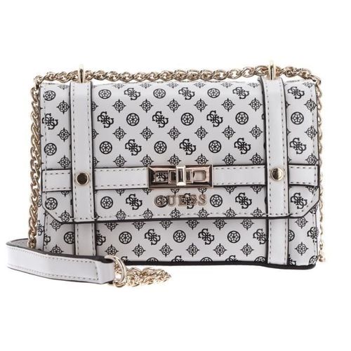 Guess - Mini sac besace Emilee à motif signature - Blanc