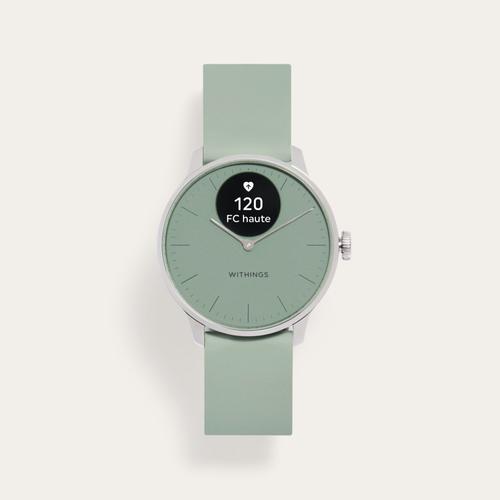 Withings Scanwatch Light - Montre Connectée Santé Cardiovasculaire, 37mm Vert