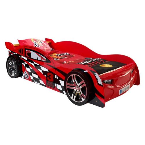 Paris Prix - Lit Enfant Voiture "Night Speeder" 90x200cm Rouge