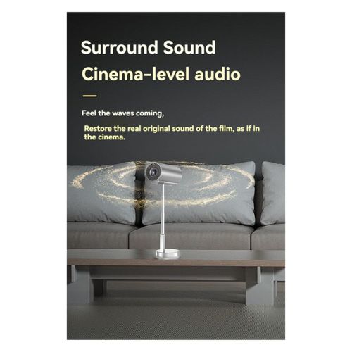 Vidéoprojecteur 720p WiFi Bluetooth Prend en Charge le Son Surround 4K 3D Portable Extérieur Bureau Cinéma Maison Prise Américaine