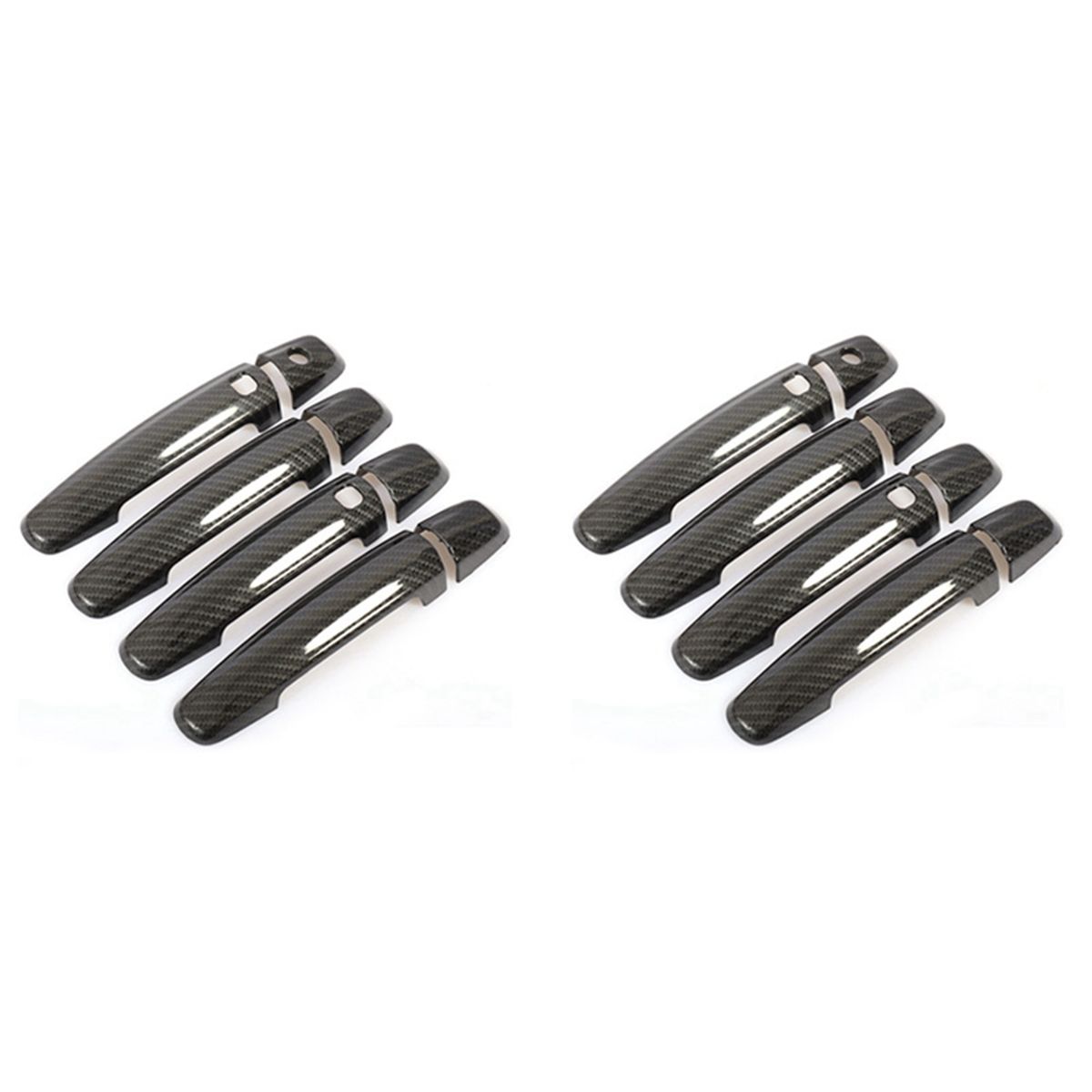 2x Garniture Chrome Pour Poigne De Porte En Fibre Abs Voit...