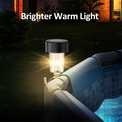 10 Paquets de Lampe Solaire LED Lumières Piscine Étanches Décoration Jardin Clôture Extérieure pour Cour