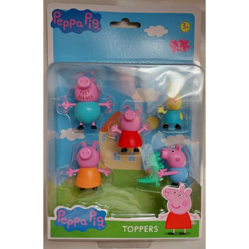 Lot 5 Figurines Embout De Crayon Peppa Pig