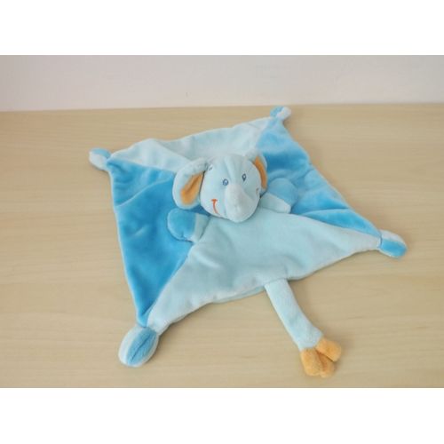 Doudou Éléphant Bleu Pommette