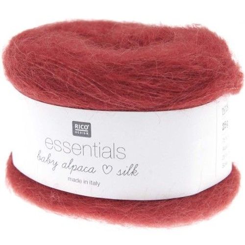 Fil Exceptionnel À Tricoter Essentials Baby Alpaca Loves Silk - 25gr - Rico Design 015 Rouge