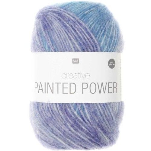 Pelote De Laine Creative Painted Power - 100gr - Rico Design 013 Bleu Ocean
