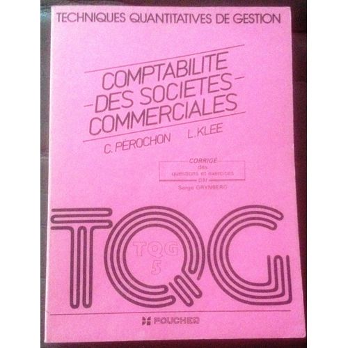 Comptabilite Des Societes Commerciales, Tome 5