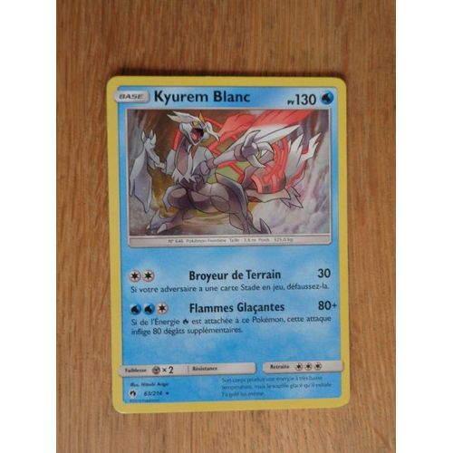 Carte Pokemon Kyurem Blanc Holo 130 Pv Sl8 Tonnerre Perdu 63/214