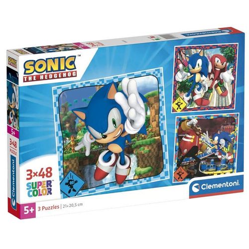 Puzzle Enfant 3x48 Pièces - Sonic