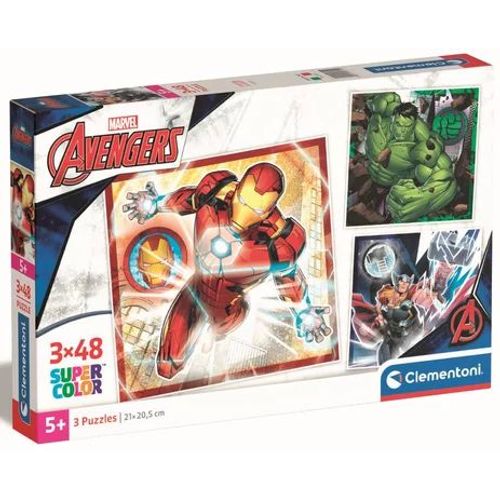 Puzzle Enfant 3x48 Pièces - Marvel, The Avengers