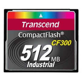 512 Mo Carte CompactFlash Transcend Haut débit de Qualité Industrielle CF 300X (SLC)