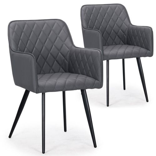 Paris Prix - Lot De 2 Chaises Design "Claren" 86cm Gris