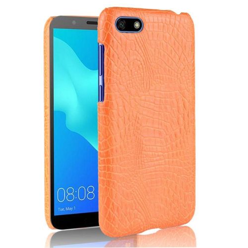 Classique Élégant Étui Pour Huawei Y5 Prime 2018 Compatibilité Mode Classique D'alligator Housse De Protection Anti Éraflure - Couleur Orange