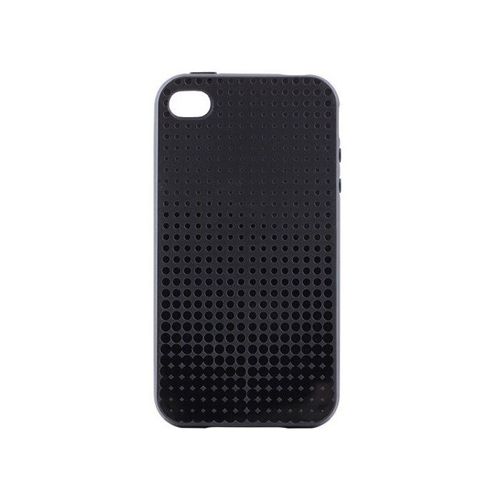 Coque Iphone 4 4s Points En Relief Noir Silicone Souple (Tpu) + 1 Film