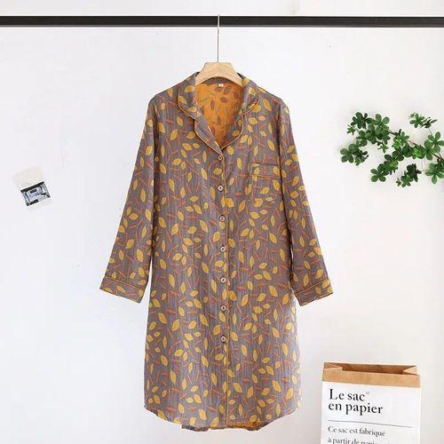 Cardigan Fin À Manches Longues Pour Femmes,Vintage,Imprimé Floral,En Coton,Pour La Maison,Quatre Saisons
