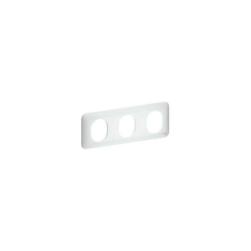 Plaque OVALIS 3 postes horizontal 71mm blanc - SCHNEIDER - S260706