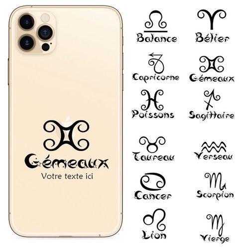 Coque Iphone 13 Pro Max Signe Astrologique Personnalisee