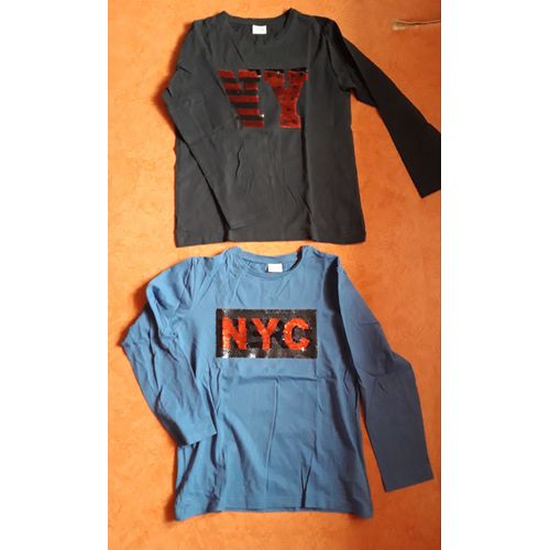 Lot 2 T-Shirts Garçon 12 Ans Tape A L'oeil