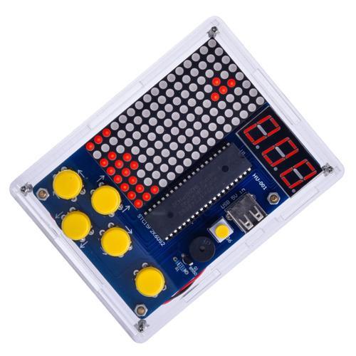 Kit de jeu de projet de soudure bricolage Kit de soudure électronique  classique rétro avec 4 jeux classiques rétro et étui en acrylique Cadeau de