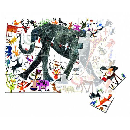 Puzzle Pièces Xxl - Eléphant - Puzzle 24 Pièces