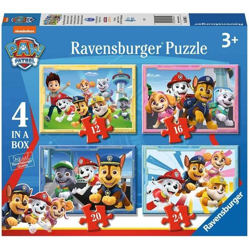 4 Puzzles - Pat Patrouille - 12, 16, 20 Et 24 Pièces