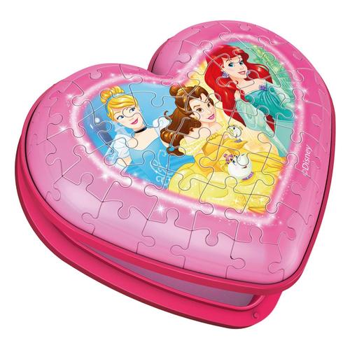 Puzzle 3d - Boite Coeur - Disney Princess - 54 Pièces