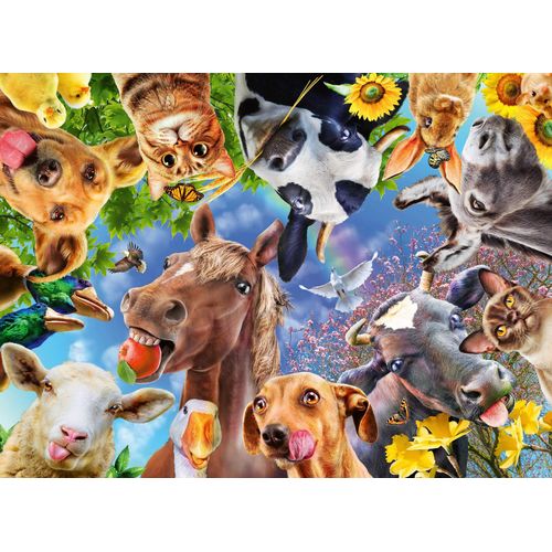 Puzzle Pièces Xxl - Funny Farm Animals - Puzzle 200 Pièces