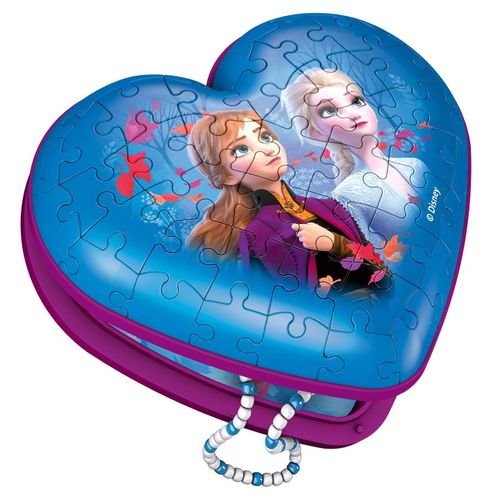 Puzzle 3d - Boite Coeur - La Reine Des Neiges 2 - 54 Pièces