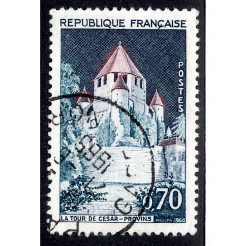 Timbre La Tour De Cesar Provins , République Française, 0,70.Postes.1964