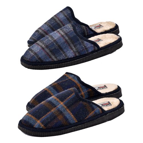 Pantoufles Homme Confort Et Qualité Supérieure Pack De 2 Jacquard