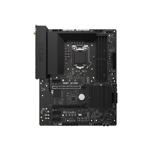 NZXT N7 Z590 Matte White - Carte-mère - ATX - Socket LGA1200 - Z590 Chipset - USB-C Gen2, USB 3.2 Gen 1, USB 3.2 Gen 2, USB-C Gen 2x2 - 2.5 Gigabit LAN, Wi-Fi 6, Bluetooth - carte graphique...