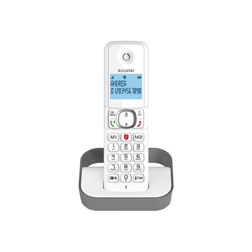 Alcatel Classic F860 - Téléphone sans fil avec ID d'appelant - (conférence) à trois capacité d'appel - gris