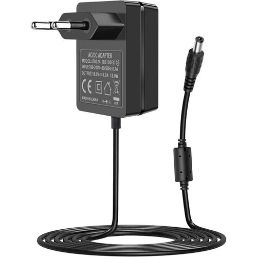 18V AC Adapter Power Supply,AC/DC 18V 1A Power Adapter,Negative Power Charger Central Power Adapter 5.5mmx2.1mm Plug for Devices 18 Volt 100MA-1000MA