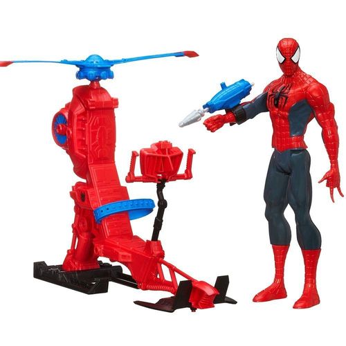 Spider-Man Figurine 30 Cm + Hélico