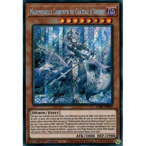 Yu Gi Oh ! Mademoiselle Labrynth Du Château D'argent Dabl-Fr030 Secret Rare / Vf